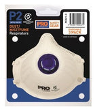 Pro Choice Respirator P2 with Valve - Pack of 3 (PC321-3) Disposable Respiratory Mask ProChoice - Ace Workwear