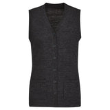 Biz Care Womens Button Front Knit Vest Healthcare Knitwear/Outerwear Biz Care - Ace Workwear
