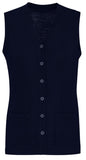 Biz Care Womens Button Front Knit Vest Healthcare Knitwear/Outerwear Biz Care - Ace Workwear