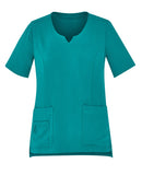 Biz Care Womens Tailored Fit Round Neck Scrub Top Scrubs Biz Care - Ace Workwear