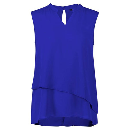 Biz Corporates Seville Womens Sleeveless Layered Blouse (RB260LN) - Ace Workwear