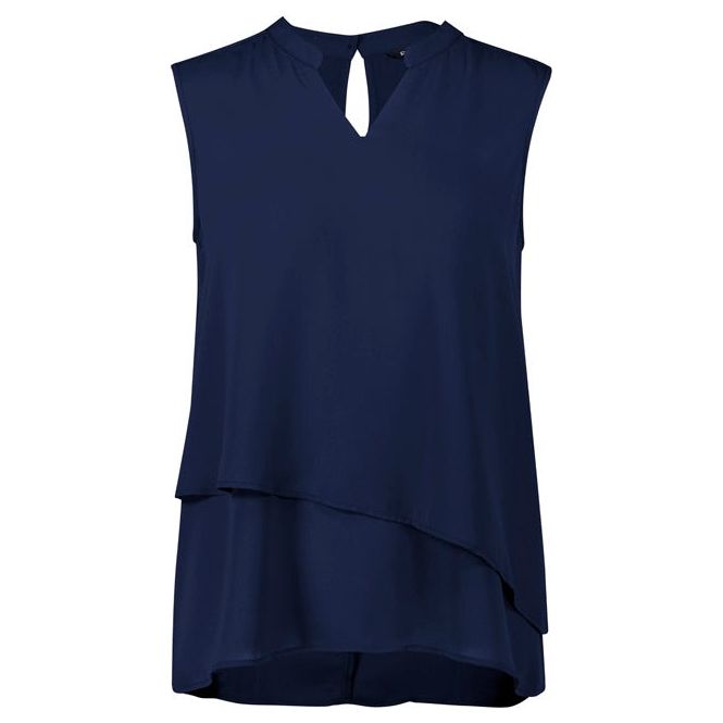 Biz Corporates Seville Womens Sleeveless Layered Blouse (RB260LN) - Ace Workwear