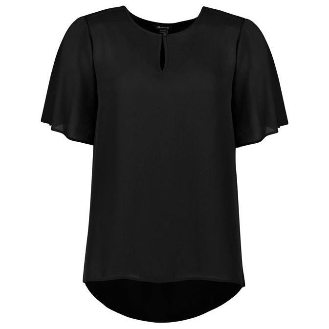 Biz Corporates Vienna Womens Short Sleeve Blouse (RB261LS) - Ace Workwear
