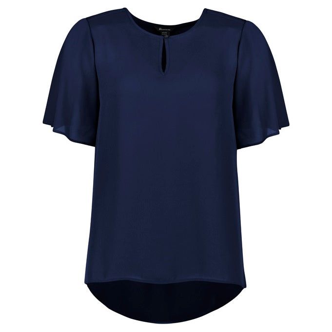 Biz Corporates Vienna Womens Short Sleeve Blouse (RB261LS) - Ace Workwear