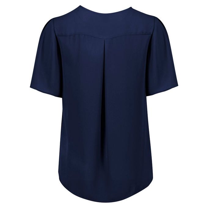 Biz Corporates Vienna Womens Short Sleeve Blouse (RB261LS) - Ace Workwear