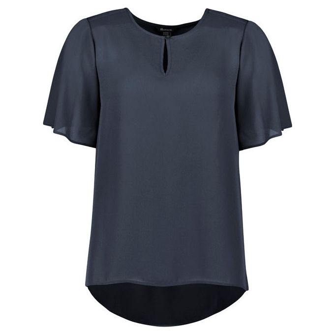 Biz Corporates Vienna Womens Short Sleeve Blouse (RB261LS) - Ace Workwear