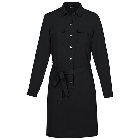 Biz Corporates Womens Chloe Georgette Shirt Dress (RD069L) Corporate Dresses & Jackets, signprice Biz Corporates - Ace Workwear