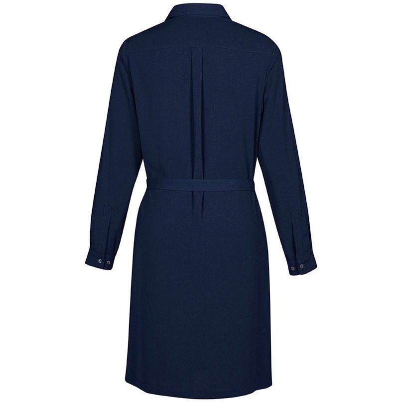 Biz Corporates Womens Chloe Georgette Shirt Dress (RD069L) Corporate Dresses & Jackets, signprice Biz Corporates - Ace Workwear