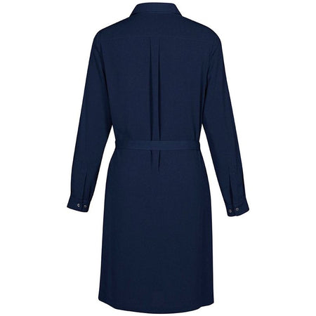 Biz Corporates Womens Chloe Georgette Shirt Dress (RD069L) Corporate Dresses & Jackets, signprice Biz Corporates - Ace Workwear