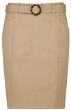 Biz Corporates Traveller Womens Medium-Waist Chino Skirt (RGS264L)