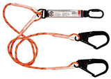 LINQ Double Leg Kernmantle 2M Shock Absorb Rope Lanyard with Hardware KD & SD X2 (RLO2KDSD) Double Rope Lanyard, signprice LINQ - Ace Workwear