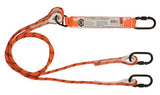 LINQ Double Leg Kernmantle 2M Shock Absorb Rope Lanyard with Hardware KS X3 (RLO2KSKS) Double Rope Lanyard, signprice LINQ - Ace Workwear