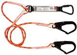LINQ Double Leg Kernmantle 2M Shock Absorb Rope Lanyard with Hardware KT & SD X 2 (RLO2KTSD) Double Rope Lanyard, signprice LINQ - Ace Workwear