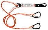 LINQ Double Leg Kernmantle 2M Shock Absorb Rope Lanyard with Hardware SN & KT X2 (RLO2SNKT) Double Rope Lanyard, signprice LINQ - Ace Workwear