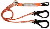 LINQ Double Leg Kernmantle 2M Shock Absorb Rope Lanyard with Hardware SN & ST X2 (RLO2SNST) Double Rope Lanyard, signprice LINQ - Ace Workwear