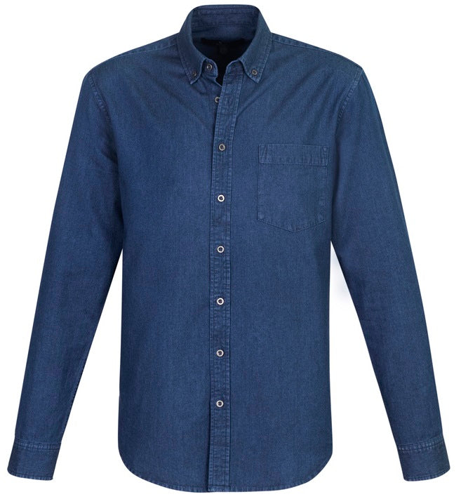 Biz Indie Mens Long Sleeve Shirt (S017ML) Mens Shirts Biz Collection - Ace Workwear