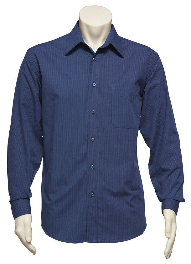Biz Collection Micro Check Mens Long Sleeve Shirt (SH816) Mens Shirts Biz Collection - Ace Workwear