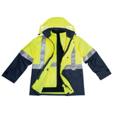 Winning Spirit Hi Vis 3 in 1 Rain Jacket with Reversible Safety Vest (SW20A) - Ace Workwear (4407120101510)