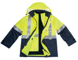 Winning Spirit Hi Vis 3 in 1 Rain Jacket with Reversible Safety Vest (SW20A) - Ace Workwear (4407120101510)