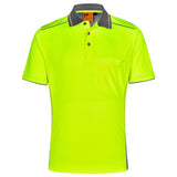 Winning Spirit Unisex Hi-Vis Bamboo Charcoal Vented SS Polo (SW79)