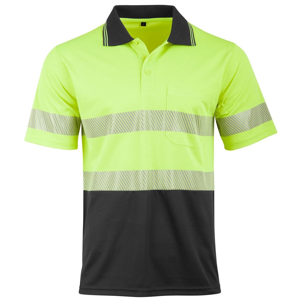 Winning Spirit Unisex Hi Vis Cooldry Segmented SS Polo (SW85) - Ace Workwear