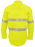 Winning Spirit Unisex Hi-Vis Cool Breeze Closed Front LS Shirt With Perforated Tape (SW87)
