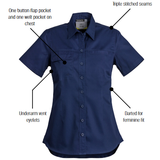 Syzmik Womens Lightweight Tradie S/S Shirt (ZWL120)