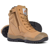 Mongrel Wheat High Leg ZipSider Boot W/ Scuff Cap (451050) (Pre Order) Zip Sided Safety Boots Mongrel - Ace Workwear