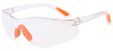 Clear Anti-Fog Safety Glasses with Orange Rubber - Box (12 Pcs) Safety Glasses Vault - Ace Workwear