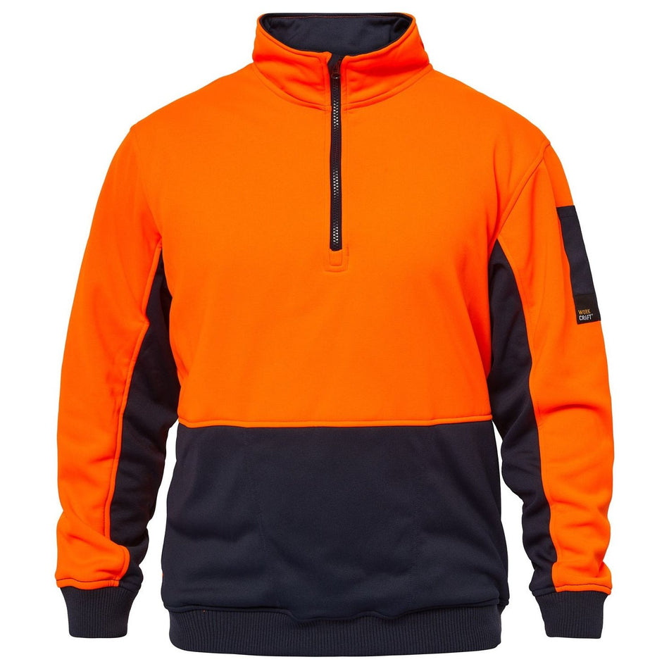 Workcraft Hi Vis Half Zip Pullover (WT8012) - Ace Workwear