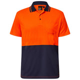 Workcraft Hi Vis Two Tone Lightweight Short Sleeve Micromesh Polo With Pocket (WSP208)
