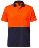 Workcraft Hi Vis Two Tone Lightweight Short Sleeve Micromesh Polo With Pocket (WSP208)