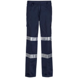 Workcraft Ladies Reflective Mid Weight Cargo Cotton Drill Trouser With Tape (WPL075)