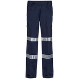 Workcraft Ladies Reflective Mid Weight Cargo Cotton Drill Trouser With Tape (WPL075)