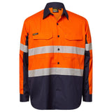 Workcraft Hi Vis Long Sleeve Vented Reflective Rip Stop Shirt (WS6068)