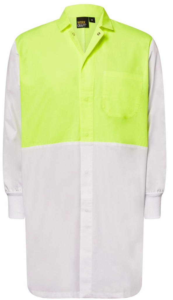 Workcraft Hi Vis Long Sleeve Food Industry Dustcoat With Internal Pockets (WJ1123)