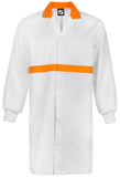 Workcraft Long Sleeve Food Industry Dustcoat With Contrast Collar, Chestband And Internal Pockets (WJ3085)