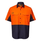 Workcraft Hi Vis Short Sleeve Vented Rip Stop Shirt (WS6067)