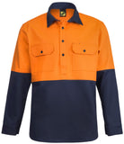 Workcraft Heavy Duty Hybrid Two Tone Half Placket Cotton Drill With Guesset Sleeves (WS4254)