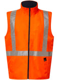 Workcraft NSW Rail Hi Vis Reversible Fleece Reflective Vest With X Pattern Tape (WW9018)