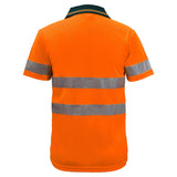 Workcraft Hi Vis Two Tone Short Sleeve Micromesh Polo With Pocket And CSR Reflective Tape (WSP410)