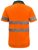 Workcraft Hi Vis Two Tone Short Sleeve Micromesh Polo With Pocket And CSR Reflective Tape (WSP410)