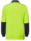 Workcraft Hi Vis Two Tone Long Sleeve Micromesh Polo With Pocket (WSP202)
