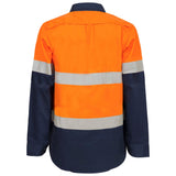 Workcraft Maternity Lightweight Hi Vis Long Sleeve Vented Reflective Cotton Drill Shirt With Tape (WSL601)