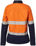 Workcraft Torrent HRC2 Ladies Hi Vis Two Tone Open Front Shirt With Guesset Sleeves And FR Reflective Tape (FSL016A)