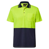 Workcraft Hi Vis Two Tone Lightweight Short Sleeve Micromesh Polo With Pocket (WSP208)