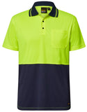 Workcraft Hi Vis Two Tone Short Sleeve Micromesh Polo With Pocket (WSP201)