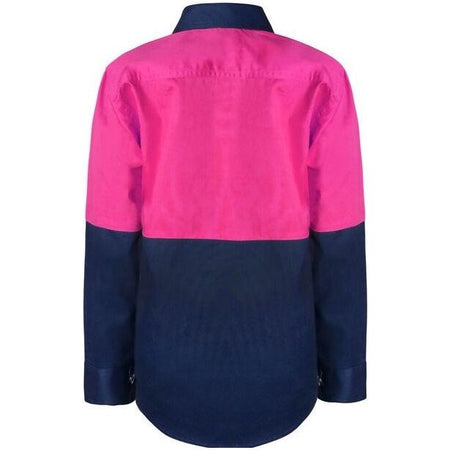 Workcraft Kids Lightweight Long Sleeve Cotton Drill Shirt (WSK128) - Ace Workwear