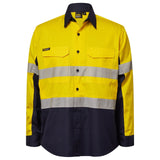 Workcraft Hi Vis Long Sleeve Vented Reflective Rip Stop Shirt (WS6068)