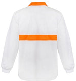 Workcraft Long Sleeve Food Industry Jacshirt With Contrast Collar And Chestband (WS3003)